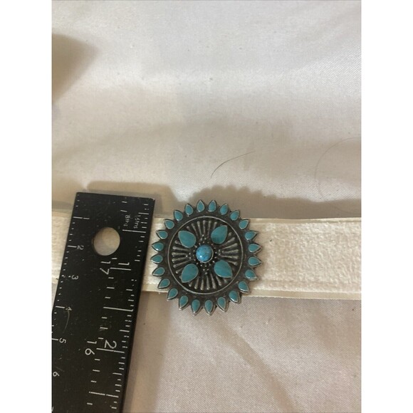 4 Pc native American turquoise southwestern  beaded shoe cover headband Belt. B2 - Picture 3 of 16
